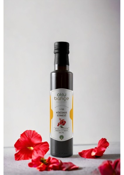 Otlu Bahçe Hibiskus Sirkesi, Hibiscus Vinegar, Hibiscus Sabdariffa 250ml.