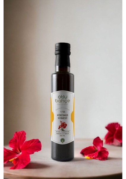 Otlu Bahçe Hibiskus Sirkesi, Hibiscus Vinegar, Hibiscus Sabdariffa 250ml.