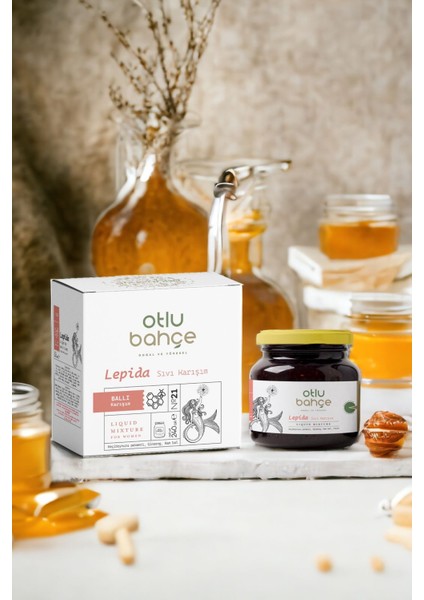 Otlu Bahçe Lepida Bitkisel Enerji Macunu/ Sıvı Karışım 240G (Bal, Ginseng, Çoban Çantası, Anason, Yasemin)