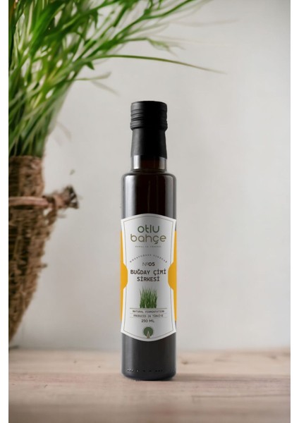 Otlu Bahçe Buğday Çimi Sirkesi, Wheatgrass Vinegar, Triticum Aestivum 250ml.