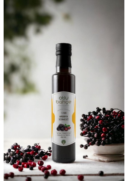 Otlu Bahçe Aronya Sirkesi, Aronia Vinegar, Aronia Melanocarpa 250ml.