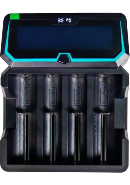X4 - Taşınabilir LCD Ekranlı Hızlı Li-ion/Ni-Mh/Ni-Cd Şarj Cihazı / 4lü