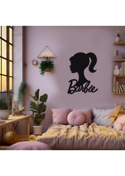 Işıklı Barbie Figürlü Tablo Çocuk Odası Duvar Dekoru Gece Lambası