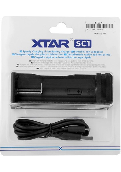 Xtar SC1 - Taşınabilir Hızlı Li-ion Pil Şarj Cihazı / 1li