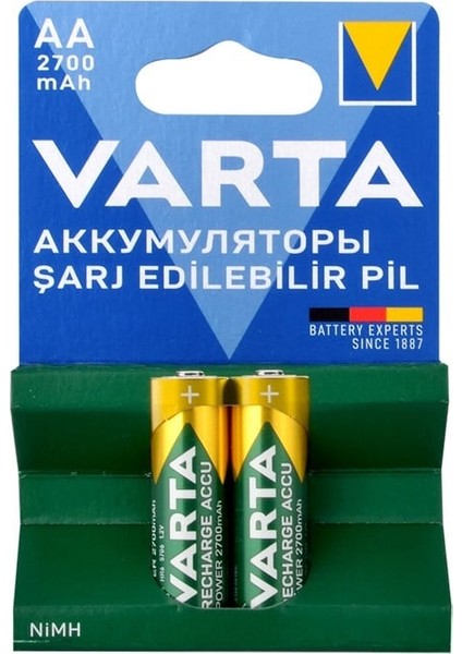 Professional 5706301402 Accu 2700 mAh Şarj Edilebilir AA Kalem Pil 2'li