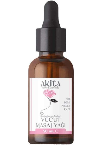 % 100 Doğal Mini Vücut Ve Masaj Yağı Gül 50mL