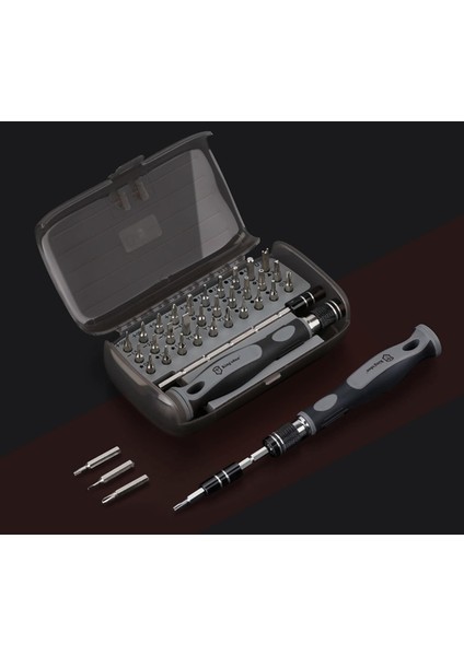 KS-840084 32 Parça Taşınabilir Şeffaf Kutulu Hassas Manyetik Mini Tornavida Seti