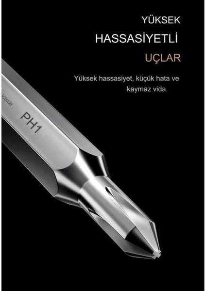 KS-840084 32 Parça Taşınabilir Şeffaf Kutulu Hassas Manyetik Mini Tornavida Seti