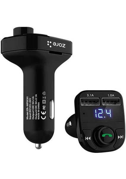 ZR-WP3C01 Bluetooth Transmitter Mp3 Araç Şarjı