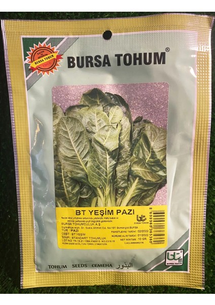 Bt Yeşim Pazı 10 Gr x 3 Adet