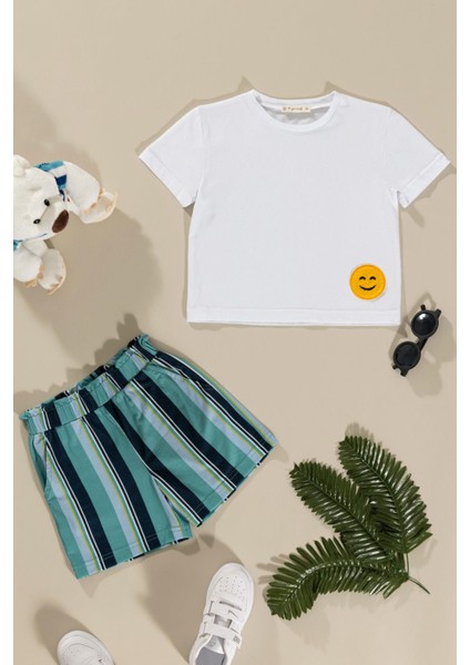 Emoji Detaylı Yeşil Alt Üst Takım