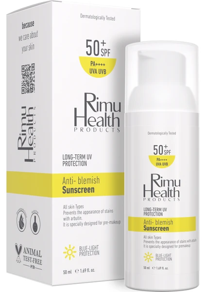 Rimu Health Products Lekeli Ciltler İçin Cilt Tonu Eşitleyici Aydınlatıcı 50 Spf Güneş Kremi