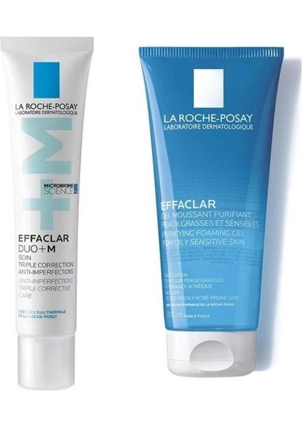 La Roche-Posay Effaclar Gel 200 ml + Duo Cilt Kusuru Karşıtı Set Çanta 40 ml