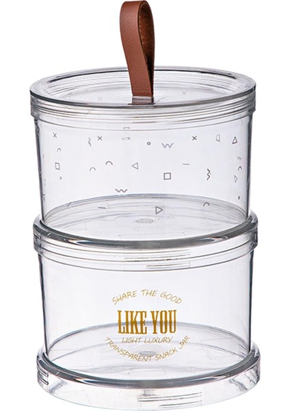 Gıda Saklama Kavanozu Sızdırmaz Çok Amaçlı Mühürlü Saklama Kavanozları Hava Geçirmez Teneke Kutu Çift Katmanlı (Yurt Dışından)