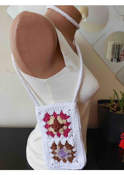 Küçük Motifli Çanta Granny Square Örgü