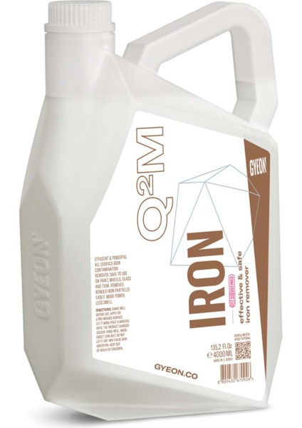 Q²m Iron Redefined Demir Tozu, Balata Tozu Temizleyici ve Pas Sökücü Ph Nötr - 4000 ml