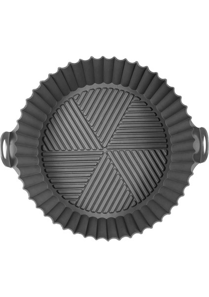 Airfryer Silikon Pişirme Kabı 2 Adet ( 1 Kırmızı 1 Siyah )