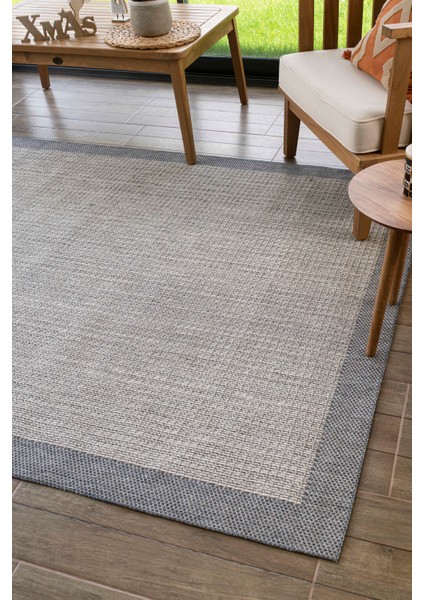 Konfor Halı Konfor Sisalux 3092 Gri Jüt Tabanlı Modern Dokuma Kilim Sisal Hasır Halı 80 x 150 cm