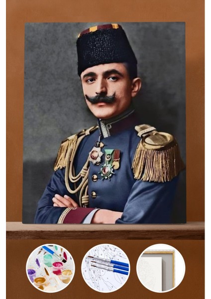 Sayılarla Boyama Seti Çerçeveli Kasnaklı Enver Paşa 40X50 cm