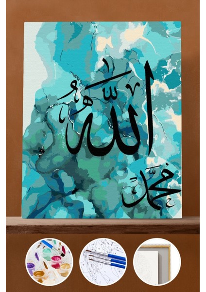Sayılarla Boyama Seti Çerçeveli Kasnaklı Allah In Elçisi 50X65 cm