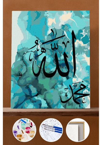 Sayılarla Boyama Seti Çerçeveli Kasnaklı Allah In Elçisi 70X90 cm