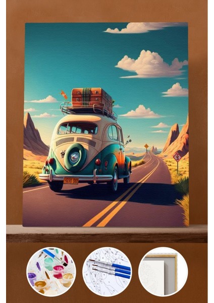 Sayılarla Boyama Seti Çerçeveli Kasnaklı Seyahat 50X65 cm