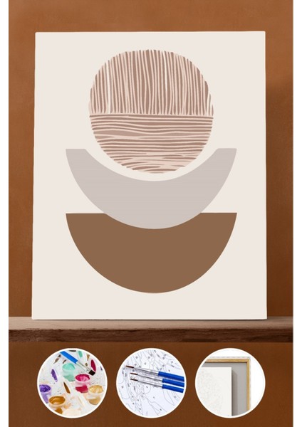 Sayılarla Boyama Seti Çerçeveli Kasnaklı Soft Şekiller 2 60X75 cm