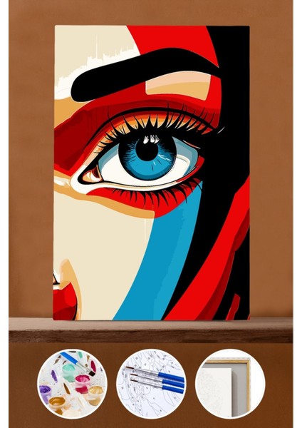 Sayılarla Boyama Seti Çerçeveli Kasnaklı Bakış 60X75 cm