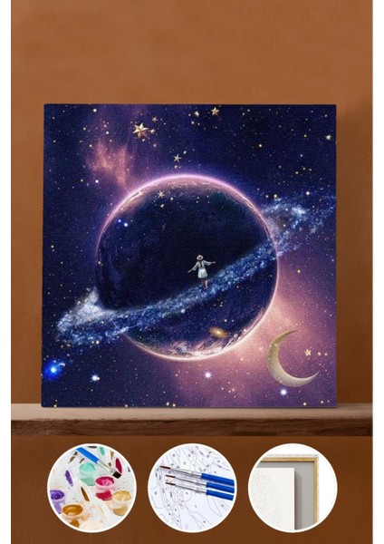 Sayılarla Boyama Seti Çerçeveli Kasnaklı Rüya Gezen 50X65 cm