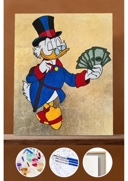 Sayılarla Boyama Seti Çerçeveli Kasnaklı Zengin Ördek 3 40X50 cm