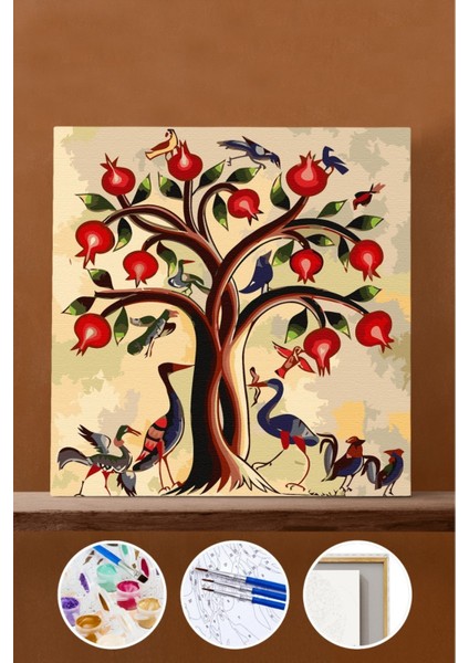 Sayılarla Boyama Seti Çerçeveli Kasnaklı Nardugan 60X75 cm