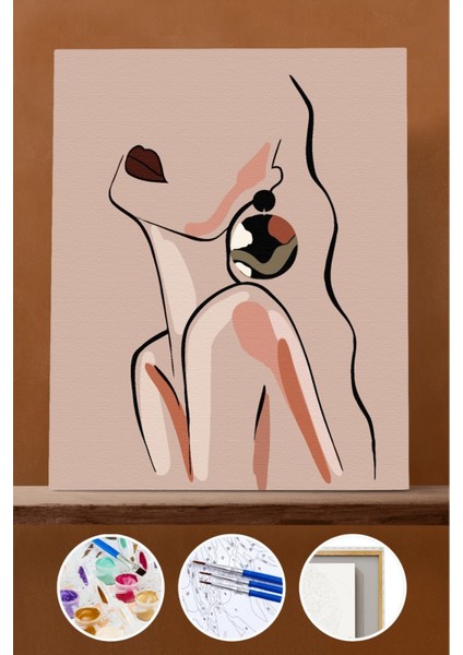 Sayılarla Boyama Seti Çerçeveli Kasnaklı Güzellik 60X75 cm