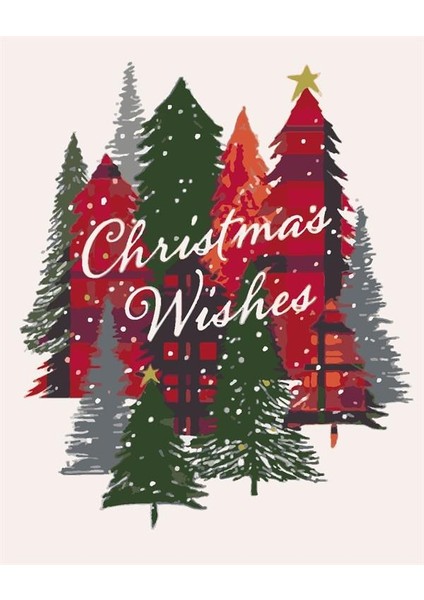 Christmas Wishes Sayılarla Boyama Seti (Tuvale Gerili)