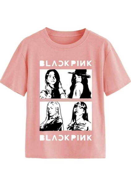 Kız Çocuk Blacpink Baskılı Tişört