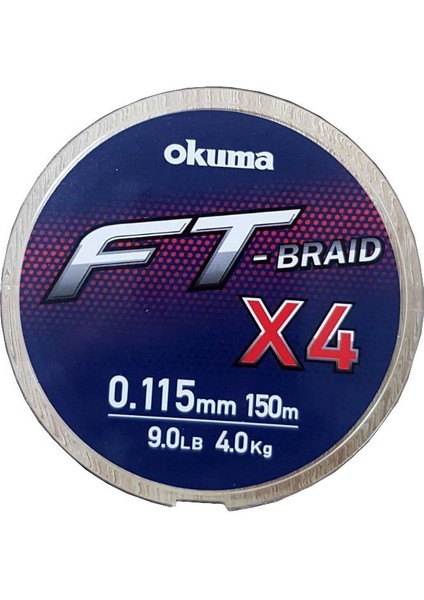 Ft-*4 Braided Line 150 mt Grey Örgü Ip