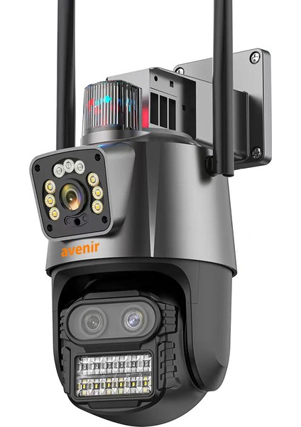 AV-M21 3 mp 8x Zoom Wifi Onvif 2 Kameralı Dış Mekan Ptz Kamera