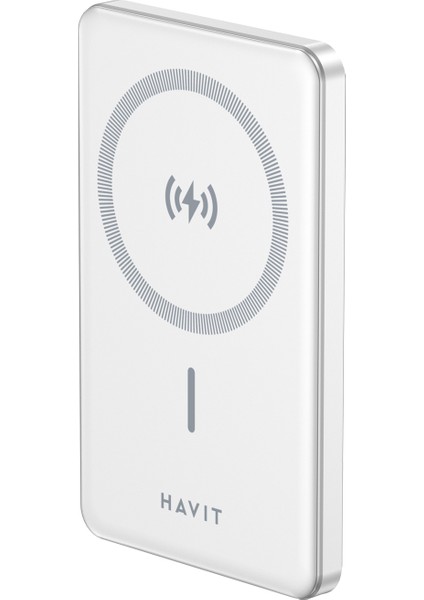 5000MAH Magsafe Manyetik Kablosuz Powerbank Ultra Ince 20W, Iphone Uyumlu