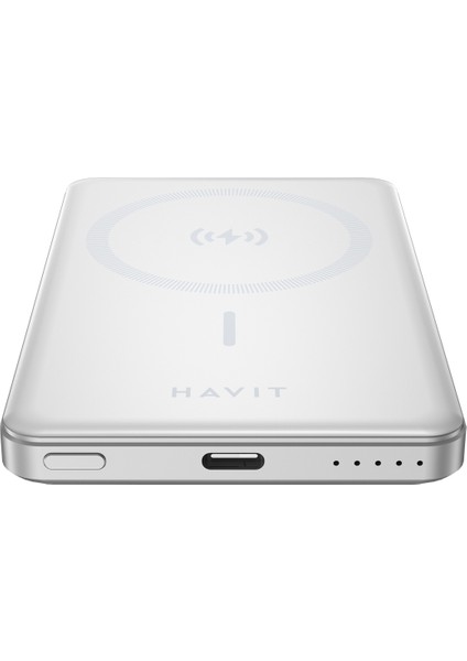 5000MAH Magsafe Manyetik Kablosuz Powerbank Ultra Ince 20W, Iphone Uyumlu