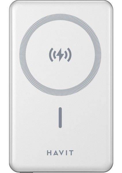 5000MAH Magsafe Manyetik Kablosuz Powerbank Ultra Ince 20W, Iphone Uyumlu