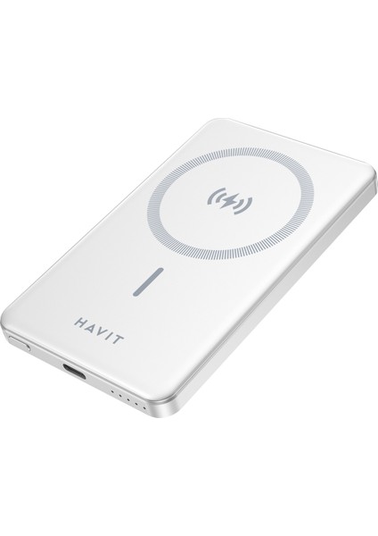 5000MAH Magsafe Manyetik Kablosuz Powerbank Ultra Ince 20W, Iphone Uyumlu
