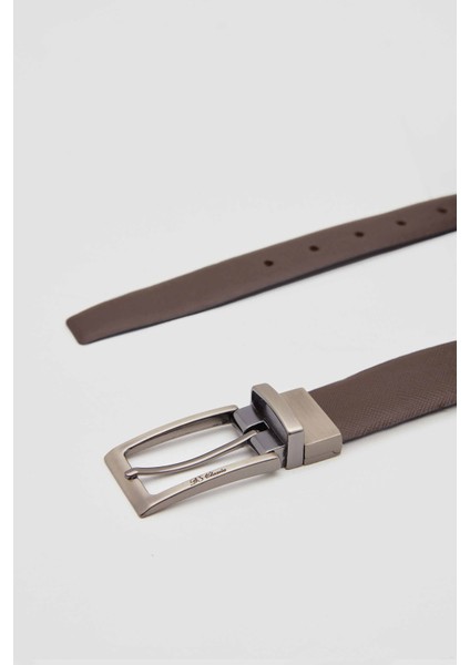 Kahverengi Dokulu Çift Taraflı Kemer 2HF1017S8379M fiyatları