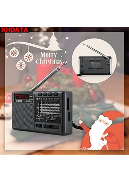 D368 Kısa Dalga Am Fm 12 Bant Dsp Stereo Taşınabilir Radyo Mp3 Çalar Şarj Edilebilir