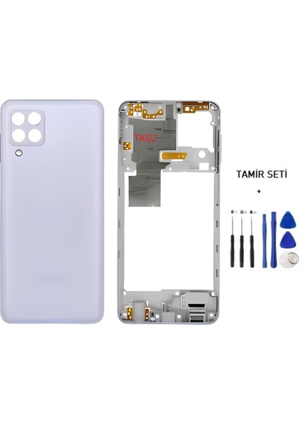 Galaxy A22 SM-A225F Ful Kasa Arka Kapak Takım Mor - Tamir Seti
