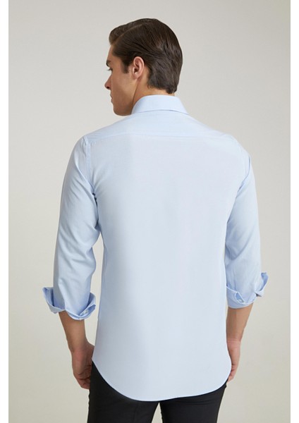 Slim Fit Mavi Düz Easy Iron Gömlek 2HE02TRKR139M fırsatları