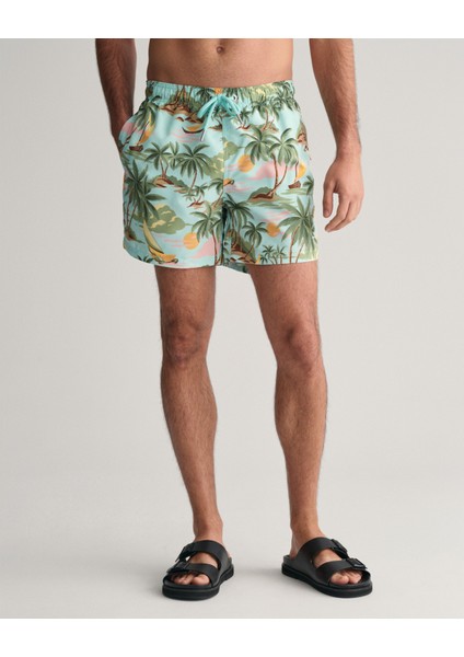 Erkek Yeşil Regular Fit Desenli Mayo Şort 922416008.479 modelleri