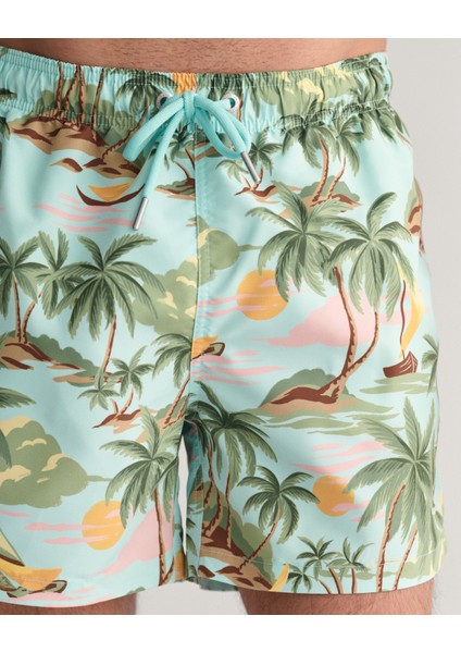 Erkek Yeşil Regular Fit Desenli Mayo Şort 922416008.479 fırsatları