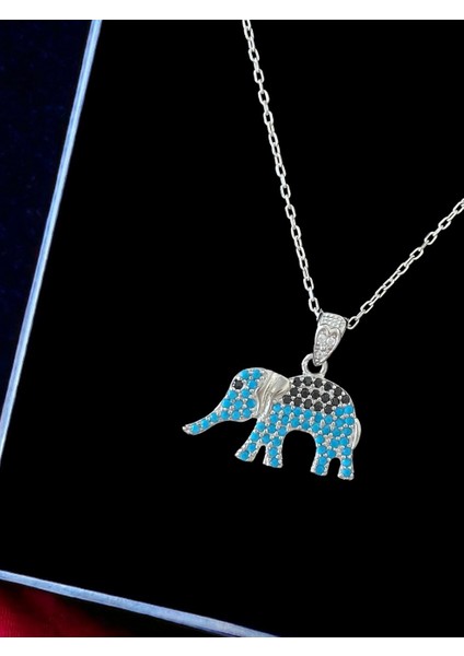 Alâ Silver Jewellery Fil Turkuaz Taşlı Tasarım 925 Ayar Gümüş Kolye fiyatları