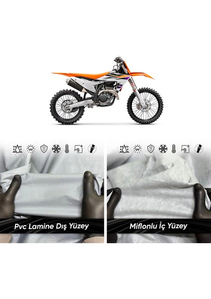 Ultra Shop Ktm 350 Sxf Motosiklet Branda Su Geçirmez Uv Korumalı Motosiklet Branda