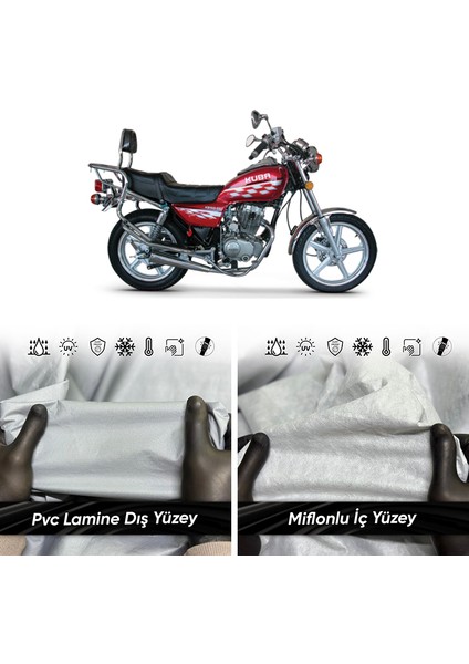 Ultra Shop Kuba KB150-9 Motosiklet Branda Su Geçirmez Uv Korumalı Motosiklet Branda