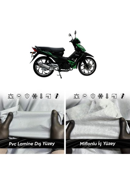 Ultra Shop Mondial 100 Sfs Sport Motosiklet Branda Su Geçirmez Uv Korumalı Motosiklet Branda